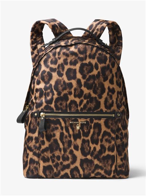 michael kors leopard print backpack|michael kors animal print purse.